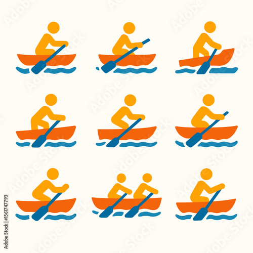 Rowing Icon Grid