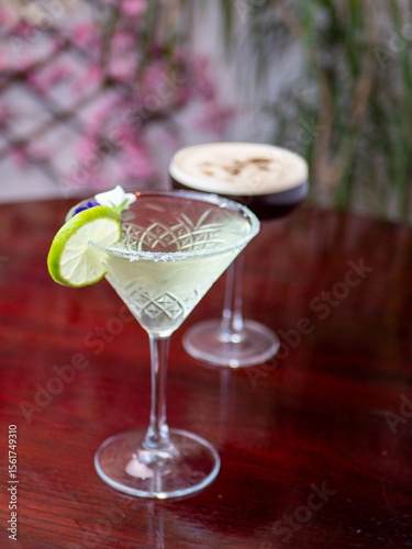 cocktail with lime