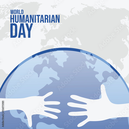 International humanitarian day background on August 19th. Vector illustration