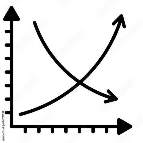 Supply And Demand Curve  Icon