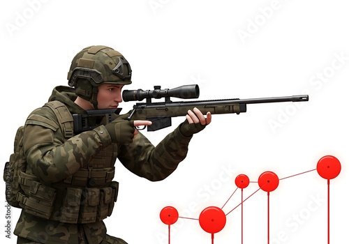 A soldier with snipe gun