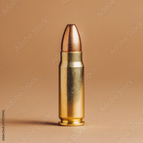 Wallpaper Mural Close-Up of a Single Bullet on a Plain Background Torontodigital.ca