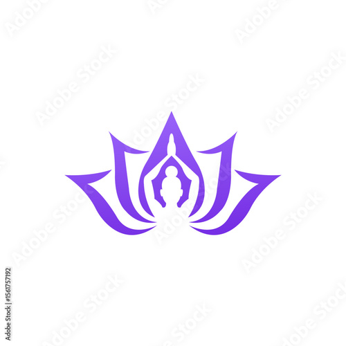 Purple Lotus Yoga Woman Wellness Center Spiritual Peace Tranquility