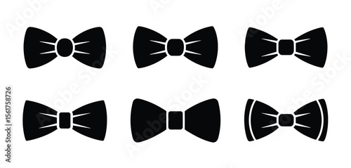 Six Different Bow Tie Icons