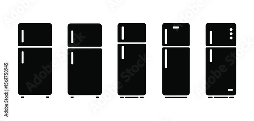 Different Sizes of Refrigerators Icons