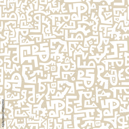 Hand drawn  abstract seamless pattern, ethnic background, african style - great for textiles, banners, wallpapers, wrapping - vector design