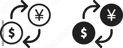 Currency, money, cash exchange icon vector design