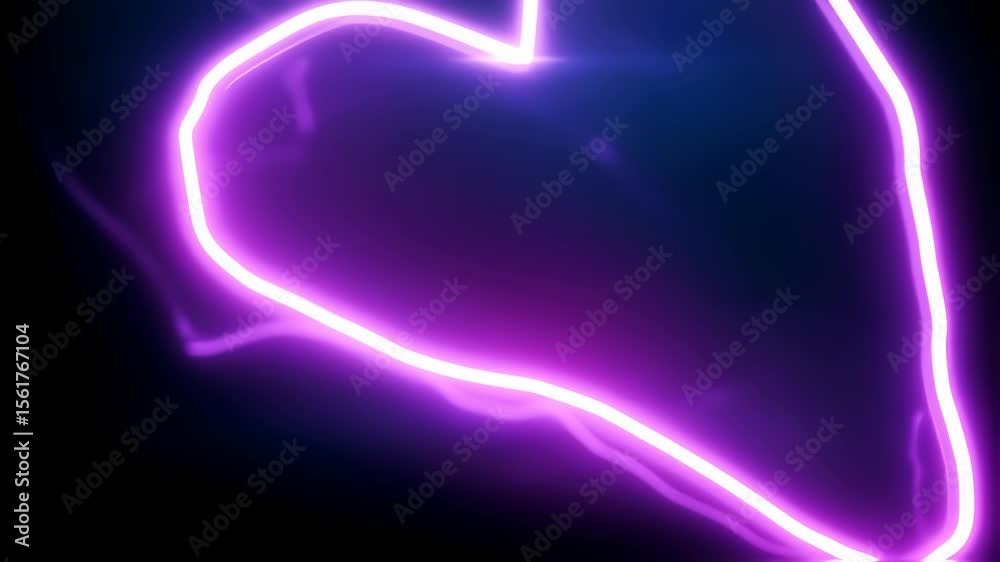 custom made wallpaper toronto digitalPulsating neon heart in dark installation