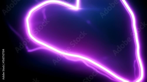 Wallpaper Mural Pulsating neon heart in dark installation Torontodigital.ca