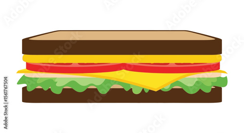 Simple Sandwich Illustration Vector
