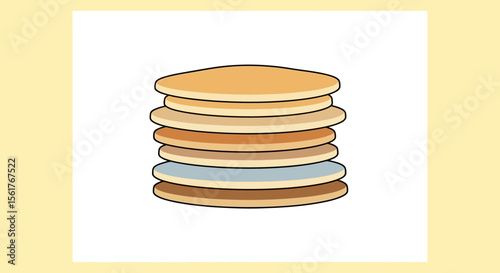 Stack of Pancakes Illustration