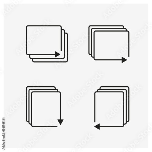 symbol für speichern unter, minimalistische Darstellung für die ablage von Dokumenten, hier ablegen