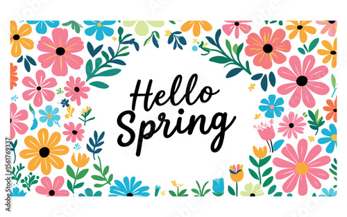 set of floral banners