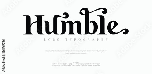 Humble Elegant alphabet letters font logo. Luxury typography classic lettering serif fonts decorative wedding vintage retro logos, design for fashion,beauty shop and brand . vector illustration
