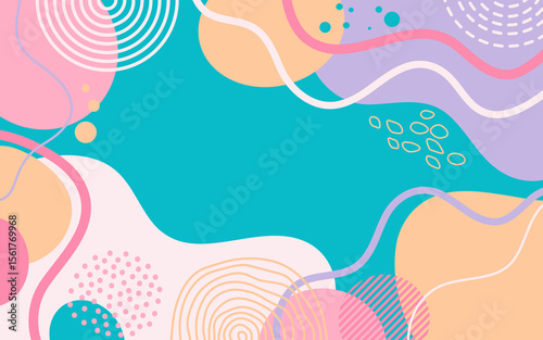 Wallpaper Mural Colorful art background with beautiful. Hand drawn colourful art background design. Torontodigital.ca