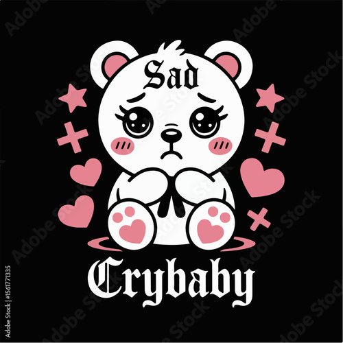 Sad crybaby bear t shirt