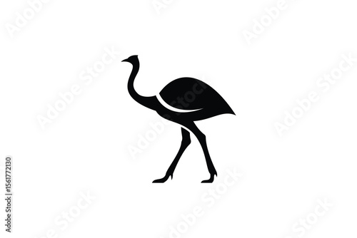 ostrich logo design. logo icon vector illustration