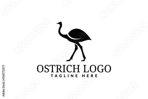 ostrich logo design. logo icon vector illustration