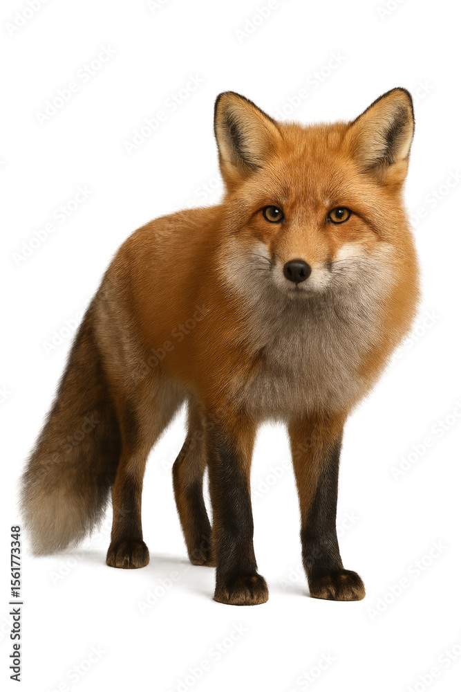 Obraz premium Studio shot of a red fox standing against a transparent background