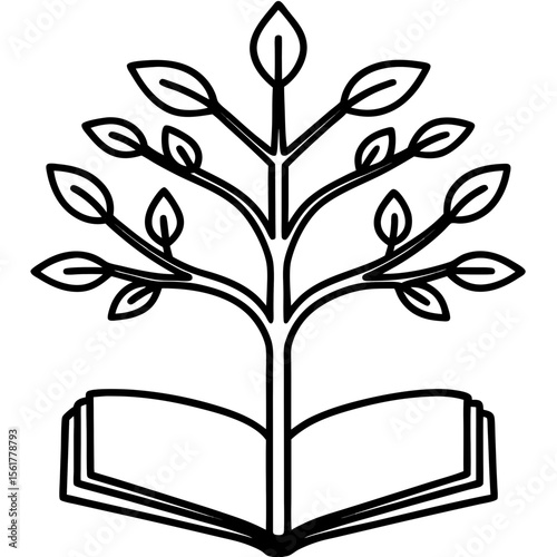Book to Nature Growth Icon