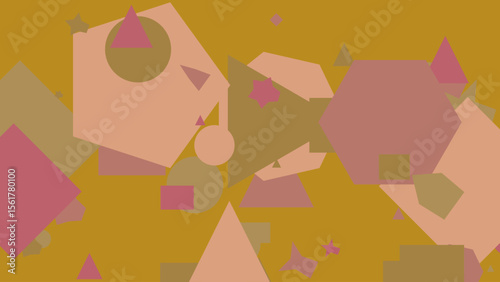 Abstract Geometric Shapes in Earthy Tones