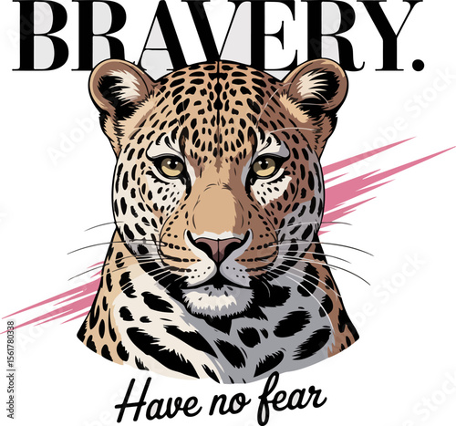 Leopard bravery t shirt