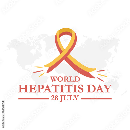 world hepatitis day, 28 july hepatitis day. World hepatitis day on july 28th. hepatitis day editable social media template,  simple typography, eps file.