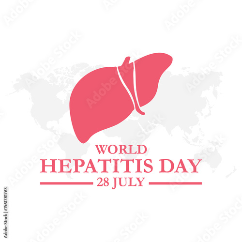world hepatitis day, 28 july hepatitis day. World hepatitis day on july 28th. hepatitis day editable social media template,  simple typography, eps file.