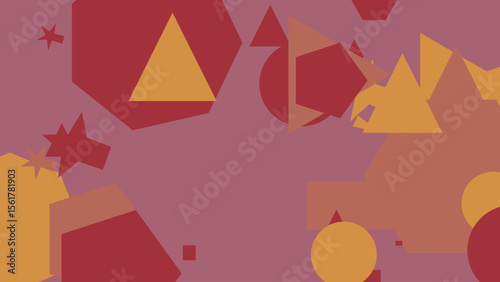 Abstract Geometric Shapes in Earthy Tones