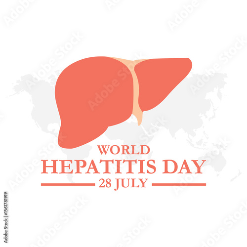 world hepatitis day, 28 july hepatitis day. World hepatitis day on july 28th. hepatitis day editable social media template,  simple typography, eps file.