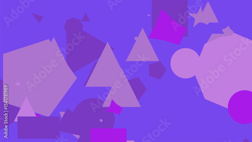 Abstract Purple Geometric Shapes Background