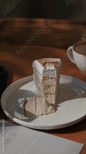 not a whole piece of creamy, fluffy cake during