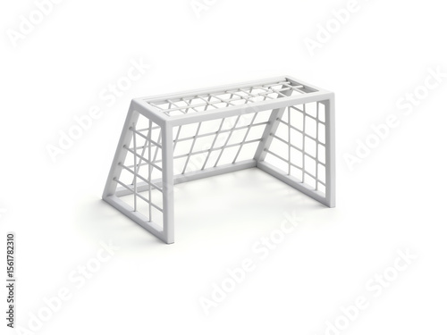 Metal football goalpost illustration, ideal for sports, football, and competition visuals. Generative AI