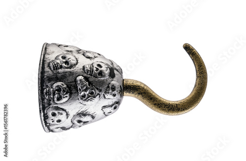 Pirate hook arm isolated on white background with clipping path
