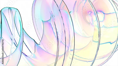 3d rainbow holographic twist curve wave