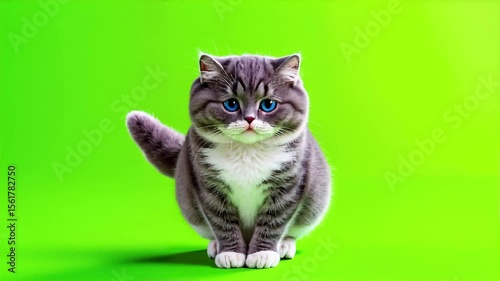 cute kitten with blue eyes
