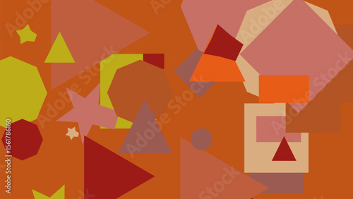 Abstract Geometric Pattern in Warm Tones