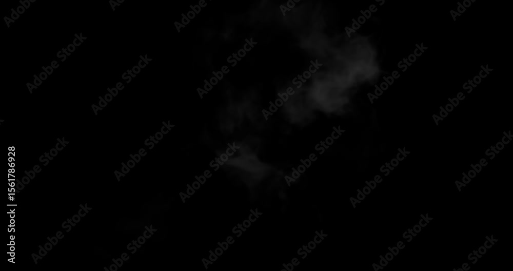 Realistic fog overlay from clouds of smoke. Smoke fills the space from the center of the frame on a black background. Just drag it and change the blending mode to screen or add.