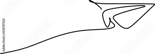 Fotografía paper airplane one line
