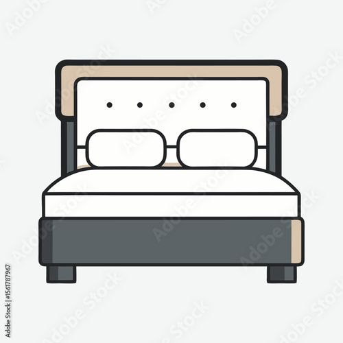 Modern Upholstered Bed Frame with Headboard – Minimalist Bedroom Furniture

