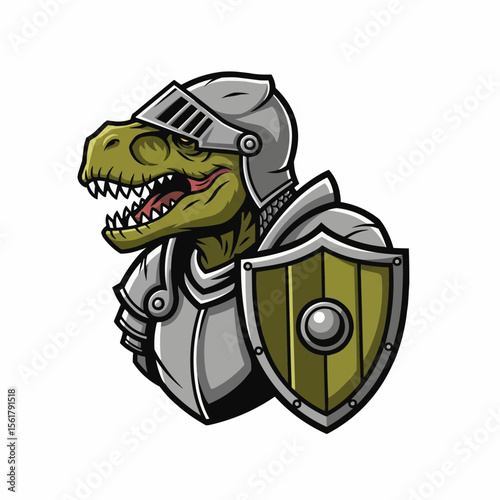 Dinosaurus knight logo design