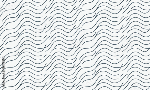 Minimalist Hand-Drawn Wavy Lines Pattern