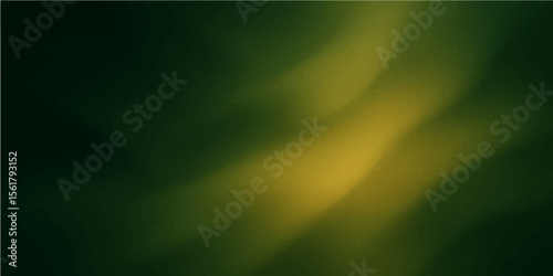 Green abstract flowing background with dark tones and wave-like depth layering design

