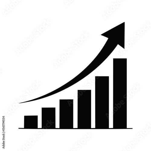 business graph with arrow
