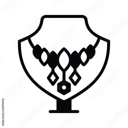 Catch a sight of this amazing necklace display glyph icon