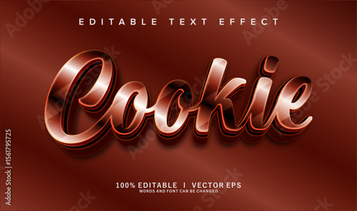 cookie vector text effect with modern style design
