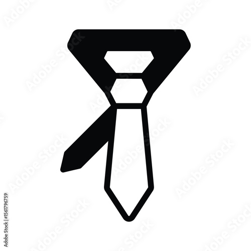 Easy to edit glyph icon depicting formal tie
