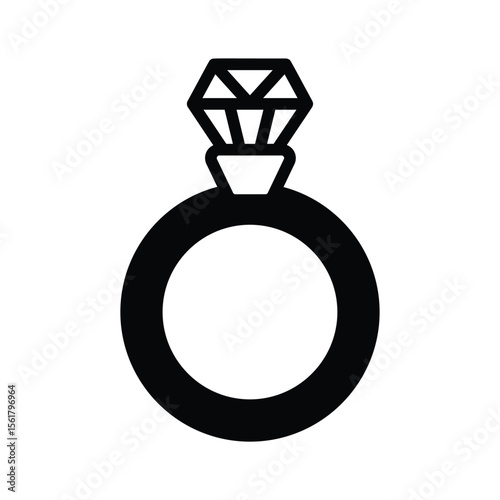 Check out this latest glyph icon of diamond ring
