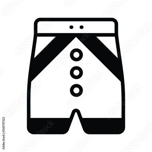 Get this latest glyph style icon depicting fashion shorts
