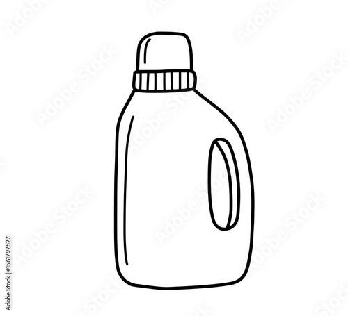 Bottle hand drawn sketch in doodle style. Vector line art isolated illustration.